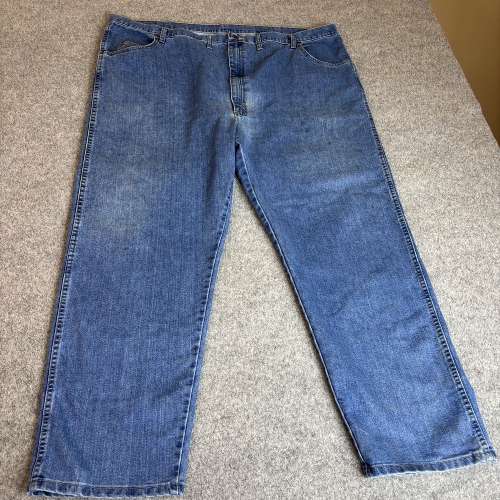 Wrangler Rugged Wear Jeans Men's 52x32 Blue Denim‎ Relaxed Fit Work Pants